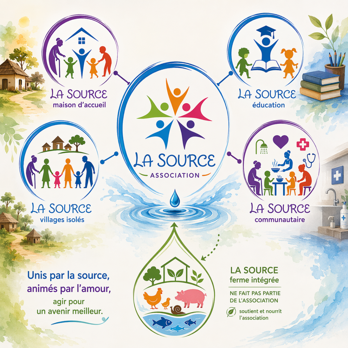 Ils n'auront pas faim et ils n'auront pas soif; Le mirage et le soleil ne les feront point souffrir; Car celui qui a pitié d'eux sera leur guide, Et il les conduira vers des sources d'eaux. Esaïe 49.10